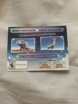 Shiny Koraidon Miraidon Pokemon Scarlet Violet Code Card Unscratched - Image 1