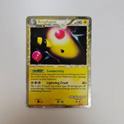 Pokemon TCG Ampharos Prime 105/123 Mysterious Treasures Ultra Rare Holo Card -LP - Image 1