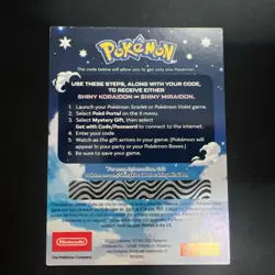 Shiny Miraidon Koraidon Code GameStop Pokemon - Physical PROMO Card- Unused Code - Image 2