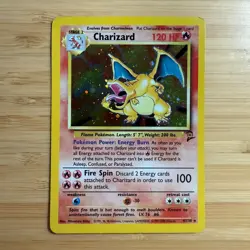 Pokemon TCG Charizard Base Set 2 Holo Rare Card 4/130 MP - Image 1
