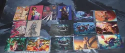 Magic The Gathering Final Fantasy Art Series Lot (16 Cards) Yuna, Vivi, King Mog - Image 1
