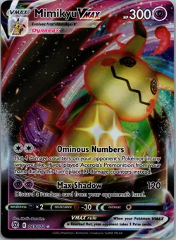 Pokemon Mimikyu VMAX Holo Ultra Rare TCG Card Brilliant Stars 069/172 - Image 1