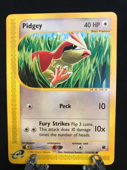 Pidgey 123/165 Expedition Common Pokemon TCG Card NM Never Played - Image 1