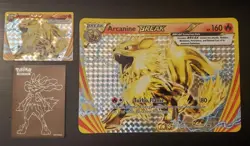 2017 Pokemon Arcanine Break XY180 HP160 Promo Holo Rare with Jumbo Card - Image 1