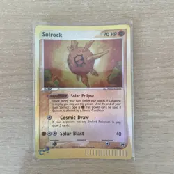 2003 Pokemon SOLROCK Ex Sandstorm REVERSE HOLO Foil Rare e-Reader Card 13/100 NM - Image 1