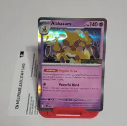 Mega Evolution Alakazam 003 Prerelease Staff Promo Card NM - Image 1