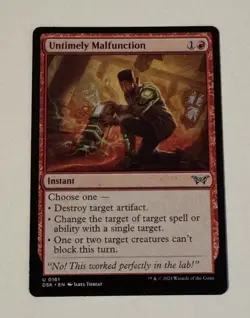 MTG Untimely Malfunction - Duskmourn: House Of Horror LP - Image 1