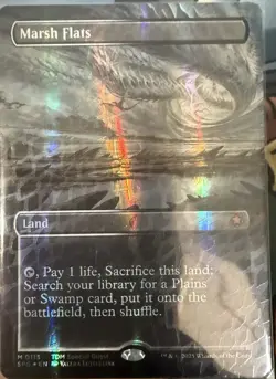 Marsh Flats (Borderless) DRAGONSCALE FOIL Tarkir:Dragonstorm - Image 1
