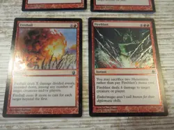3x FOIL Fireball & 1x Fireblast - Fire & Lightning Deck - NM - English - OOP MTG - Image 3