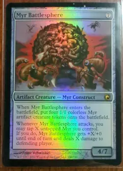 MTG - Myr Battlesphere - Scars of Mirrodin 180/249 - Foil Rare - Image 1