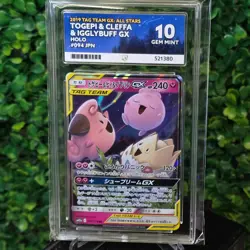 Ace 10 Togepi, Cleffa & Igglybuff GX Tag Team RR 094/173 SM12a Japanese Pokemon - Image 1