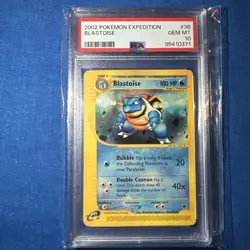 2002 Pokemon Expedition Blastoise #36 PSA 10 - Image 3