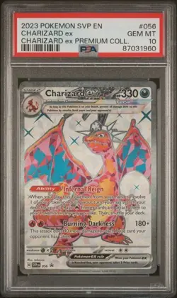 2023 POKEMON SVP EN-SV BLACK STAR PROMO #056 CHARIZARD EX PSA 10 - Image 1