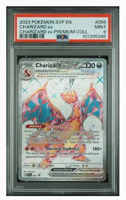 2023 Pokemon Svp En-Sv Black Star Promo #056 Charizard Ex Premium Coll. PSA 9 d - Image 1