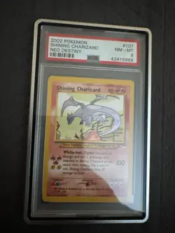 2002 POKEMON NEO DESTINY #107 SHINING CHARIZARD PSA 8 - Image 1