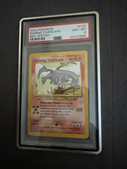 2002 POKEMON NEO DESTINY #107 SHINING CHARIZARD PSA 8 - Image 2