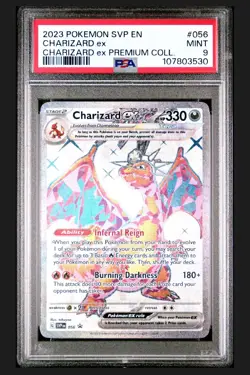 2023 Pokemon Svp En-Sv Black Star Promo #056 Charizard Ex Premium Coll. PSA 9 f - Image 1