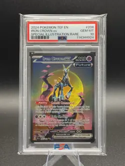 PSA 10 Iron Crown ex 206/162 Special Illustration Rare Pokemon Temporal Forces - Image 1
