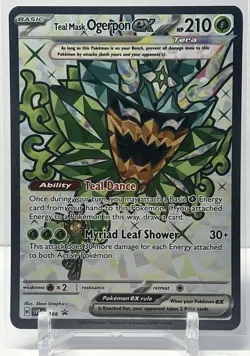 Teal Mask Ogerpon ex - SVP166 Collection Box Promo Full Art Pokemon - NM/MINT - Image 1