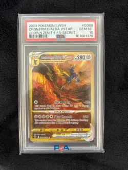 PSA 10 Origin Forme Dialga Vstar GG68/GG70 || Crown Zenith 2023 Pokemon - Image 1