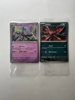 Sealed Yveltal Mega Evolution Pokemon GAMESTOP PROMO & Xerneas PROMO Stamped - Image 1