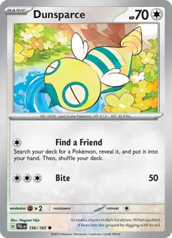 [4x Playset] Dunsparce (156/193) SV02: Paldea Evolved (PAL) - Pokemon TCG - Image 1