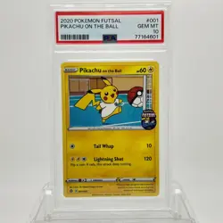 POKEMON SWORD & SHIELD FUTSAL PIKACHU ON THE BALL #1 PSA 10 GEM MINT - Image 1