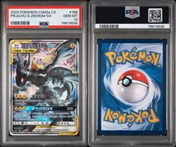 Pokemon TCG S-Chinese Pikachu & Zekrom-GX 166/150 CSM2aC SR Sun&Moon PSA 10 - Image 1