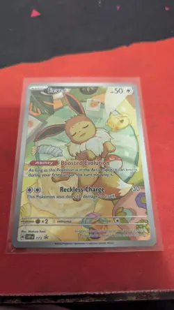 Pokemon Eevee TCG Prismatic Holo Promo Card 173 Evolutions - Image 1