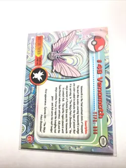VENOMOTH - # 49 - TOPPS SERIES 1 - BLUE LOGO - Pokemon Card - NM - Image 2