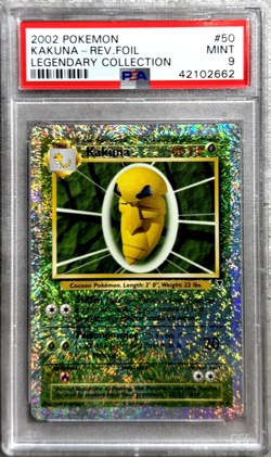 Pokemon Card Kakuna Reverse Holo PSA 9 Mint, Legendary Collection #50, 2002 (1) - Image 1