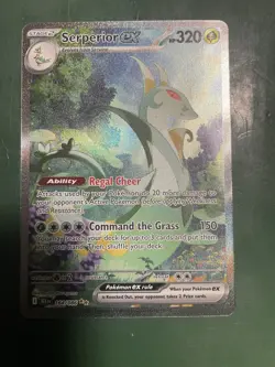 Pokemon TCG Serperior EX Sir 164/086 Black Bolt English Card Near Mint Condition - Image 1