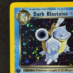 1st Edition Dark Blastoise 3/82 Team Rocket Set Holo Rare 2000 Pokemon Card NM - Image 3