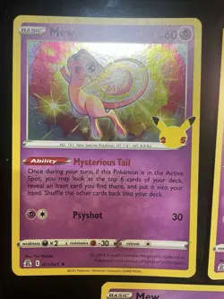 3 x Mew 011/025 Holo Rare Celebrations Cards Pokemon TCG - Image 2
