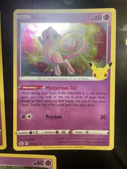 3 x Mew 011/025 Holo Rare Celebrations Cards Pokemon TCG - Image 3