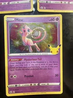 3 x Mew 011/025 Holo Rare Celebrations Cards Pokemon TCG - Image 4