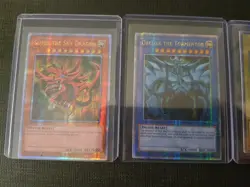 EGYPTIAN GOD CARDS OBELISK SLIFER RA LC01 Quarter Century Secret Rare Yugioh TCG - Image 2