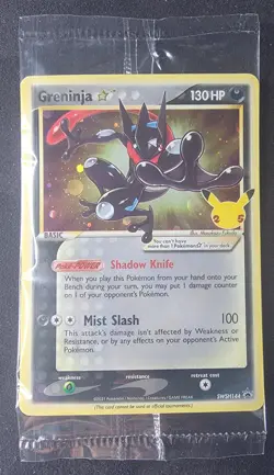 Pokemon TCG Greninja Gold Star SWSH144 25th Celebrations Promo Card Sealed - Image 1