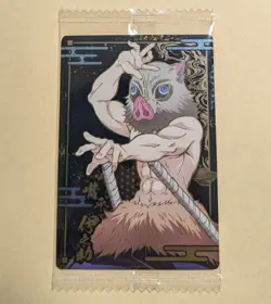 Demon Slayer wafer card Inosuke Hashibira W8-16 R holo Japanese - Image 1