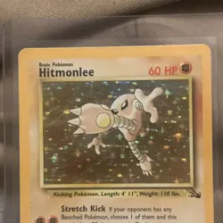 Pokemon TCG Hitmonlee Fossil Holo Card 7/62 Unlimited Rare, LP Condition - Image 3