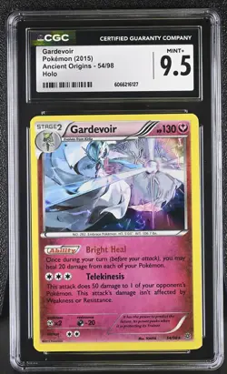 CGC 9.5 MINT+ Gardevoir 2015 Ancient Origins 54/98 Holo Pokemon Card - Image 1