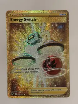 Pokemon English TCG Card Silver Tempest Energy Switch 212/195 Gold - Image 1