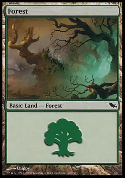 Moderate Play x 1 Forest (300) - Foil Shadowmoor - Image 1