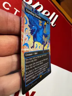 Traveling Chocobo (Borderless) (Neon Ink Blue) Final Fantasy Foil (0551c) - Image 2