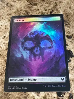 SWAMP Magic MTG Theros Beyond Death Foil Full Art - Image 1