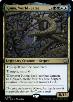 MTG Koma, World-Eater Normal NM Foundations Magic 121 - Image 1