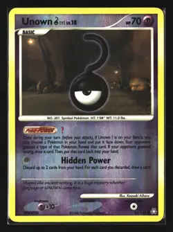 Pokemon UNOWN U 82/146 Reverse Holo (2008 Legends Awakened) LP/Light Play - Image 1
