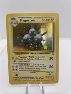 Magneton 9/130 Holo Rare - Pokemon TCG Base Set 2 WOTC (LP) - Image 1