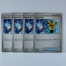 [4x Playset] Super Rod (188/193) SV02: Paldea Evolved (PAL) - Pokemon TCG - Image 1