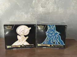 Pokemon Center Mega Evolution Gardevoir & Lucario ETB Elite Trainer Box Set Of 2 - Image 1